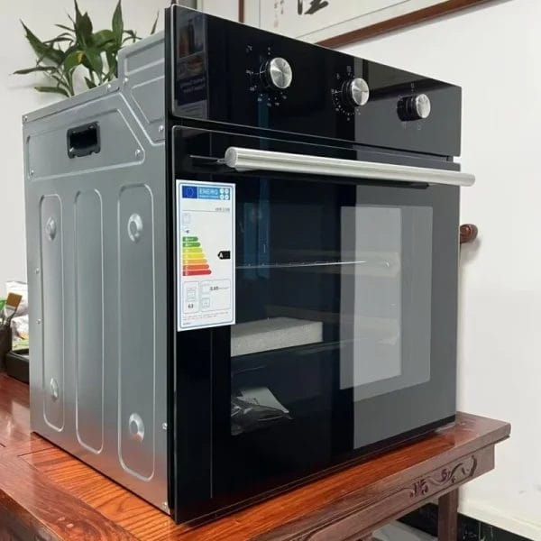 A view of the Built-in Electric Oven in a modern kitchen setting, highlighting its large 80 L Capacity and sleek design.