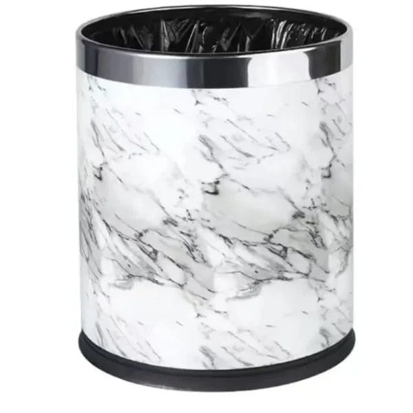 A Hotel Waste Bin (26X22.5cm) placed discreetly next to a vanity or under a desk in a guestroom.