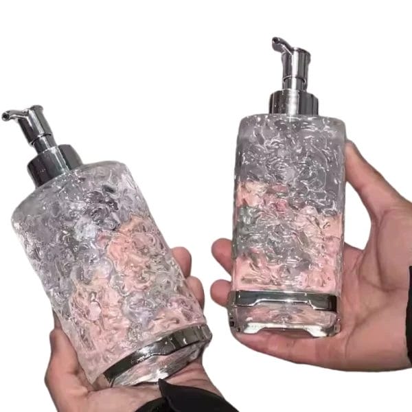 A close-up of the durable, plastic pump mechanism on the Hand Sanitizer Dispenser Bottle, emphasizing its rust-free construction.