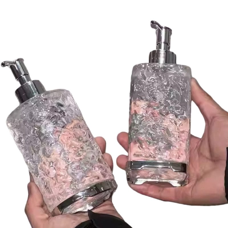 A close-up of the durable, plastic pump mechanism on the Hand Sanitizer Dispenser Bottle, emphasizing its rust-free construction.