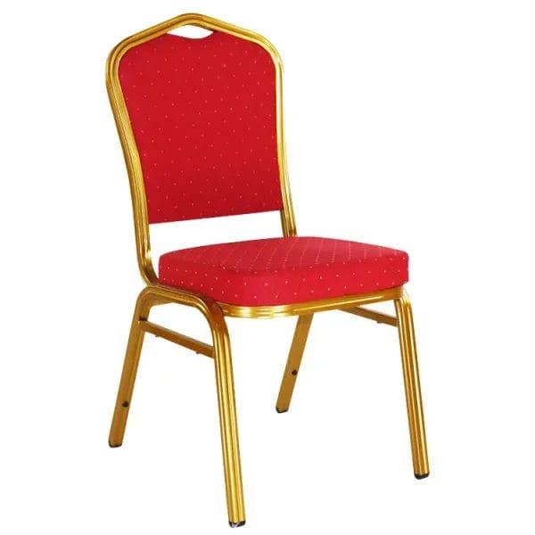 A variation of the Stackable Hotel Banquet Chairs showing different fabric colors and customizable finishes.