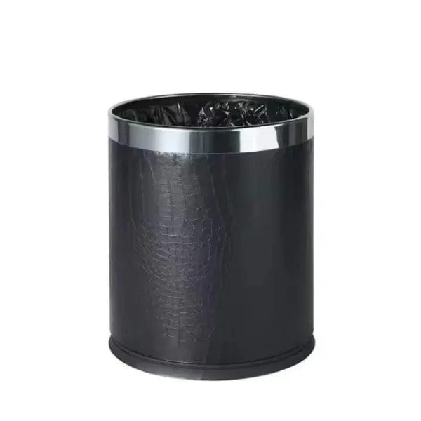 A Hotel Waste Bin featuring a custom embossed logo, demonstrating branding capability for hotels.