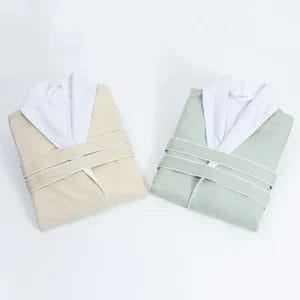 Functional detail of reinforced double belt loops on the Hotel Microfiber Bathrobe