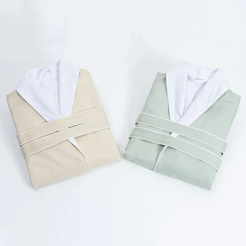 Functional detail of reinforced double belt loops on the Hotel Microfiber Bathrobe