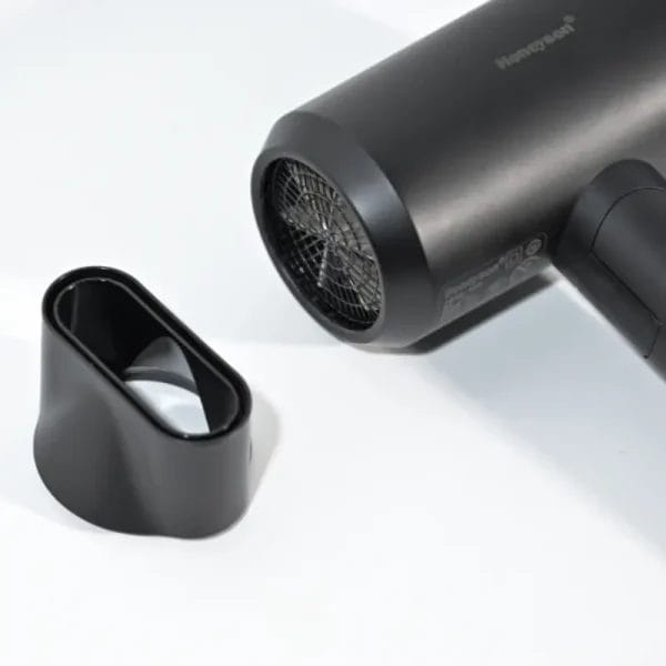 A matte black Hospitality Hair Dryer built with durable ABS material, highlighting its wear-resistant construction.