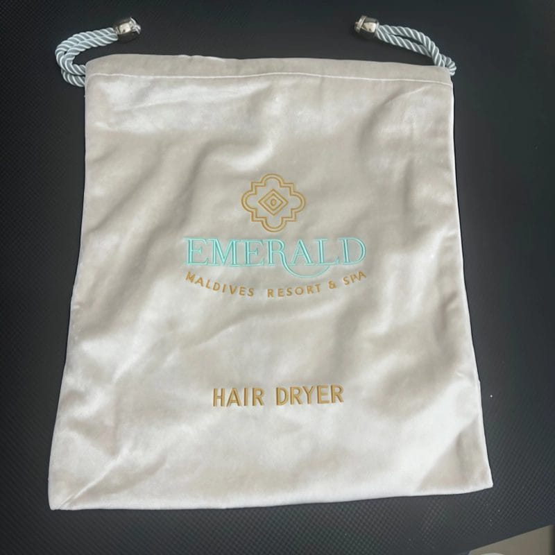Durable Canvas Hotel Hair Dryer Bag for Guest Rooms