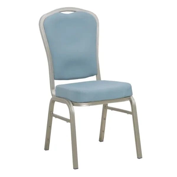 A detail shot of the Metal/Aluminum Alloy frame and robust joints of the Stackable Hotel Banquet Chairs.