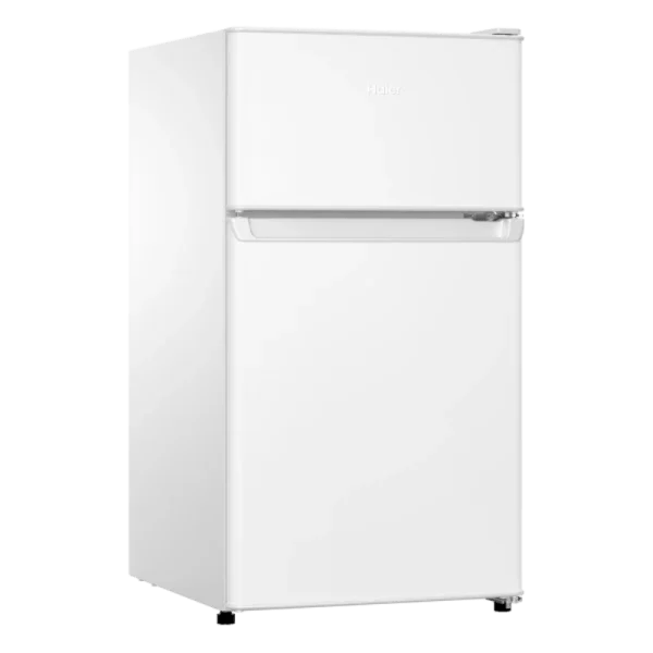 A graphic showcasing the low Power consumption of 0.41 kWh/24 hours for the HaiEr MINI FRIDGE.