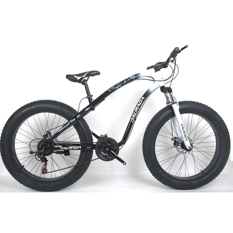 A side-view of the Fat Tire Bike frame, showcasing the durable High Carbon Steel construction built for commercial longevity.