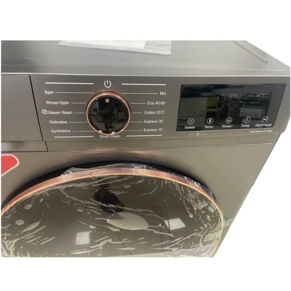 A side-view of the Hotel Wash Machines showcasing the exterior casing made from galvanized steel plate for industrial durability.