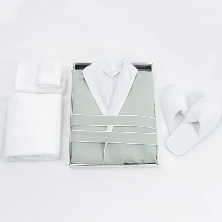 Kimono-Style-Microfiber-Bathrobe-Custom-Design-Spa Kimono style Microfiber Bathrobe Custom for resort and spa use.
