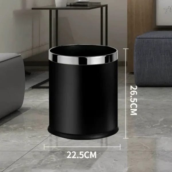 The square, Luxury and latest style design of the Hotel Waste Bin, emphasizing its modern, elegant silhouette.