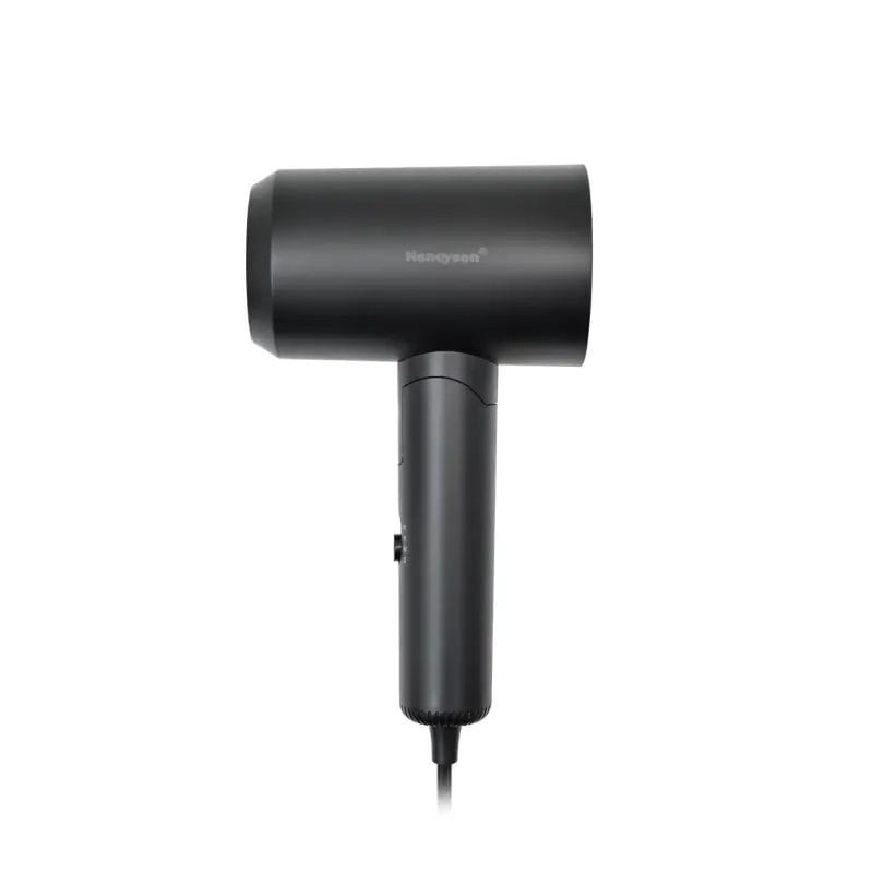 A detail shot of the Hotel Guestroom Hair Dryer highlighting its safety features and CE/CB certifications for commercial use.