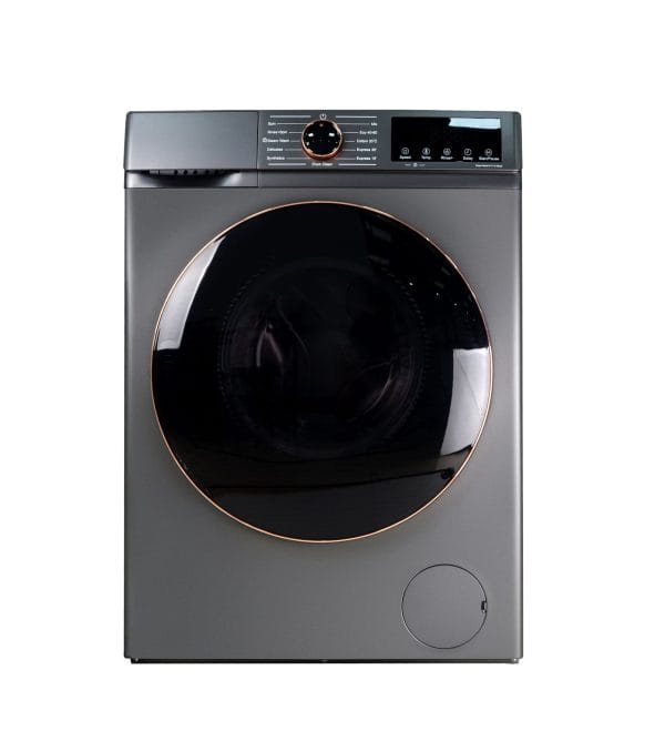 A view of two Hotel Wash Machines stacked vertically (or placed side-by-side) in a compact laundry room, demonstrating space efficiency.