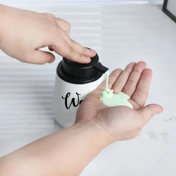 A set of Dispenser Bottles featuring the modern FARMHOUSE DESIGN, blending into a clean kitchen or bathroom aesthetic.