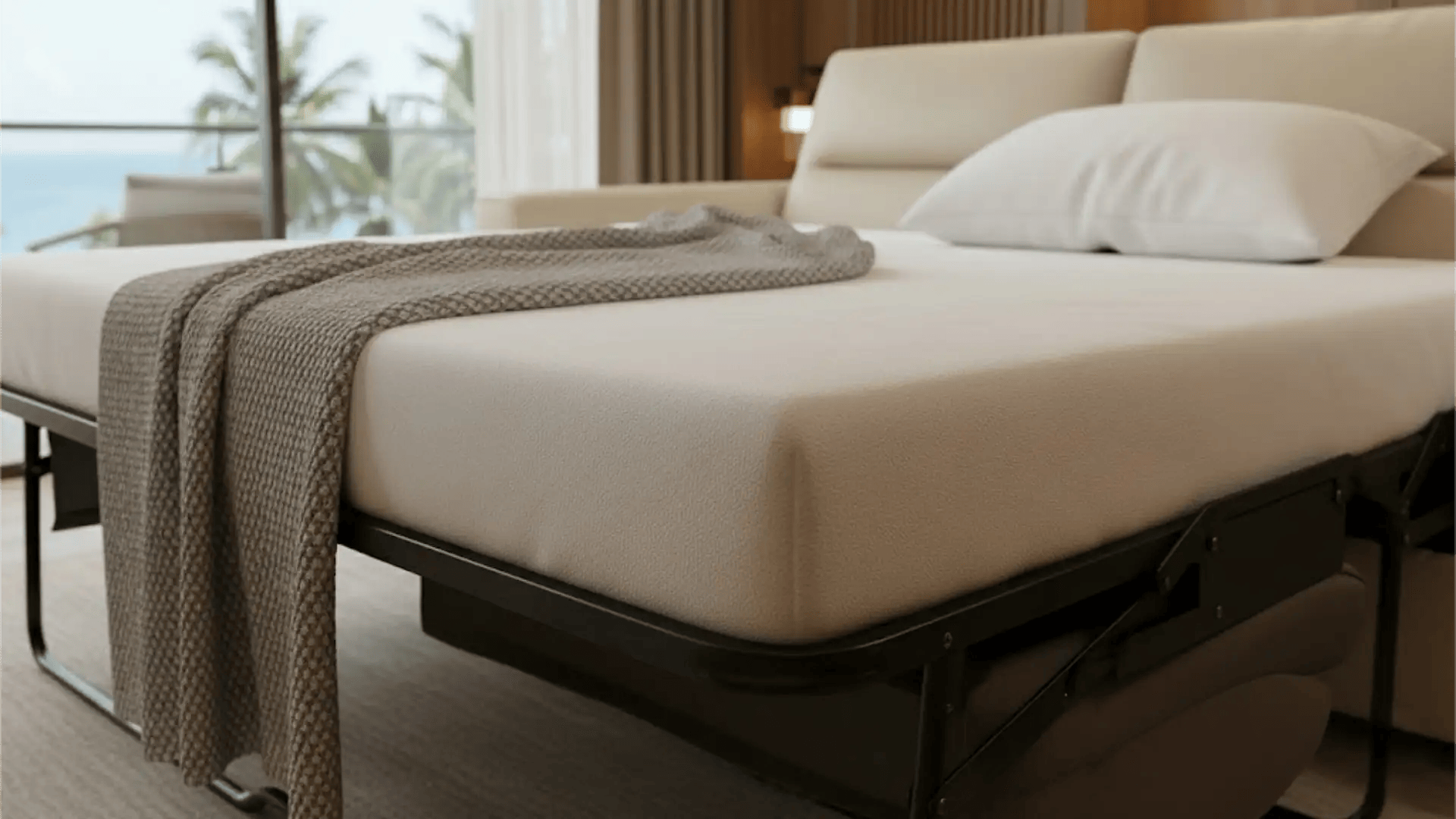 Commercial Hotel Sofa Beds with memory foam mattress