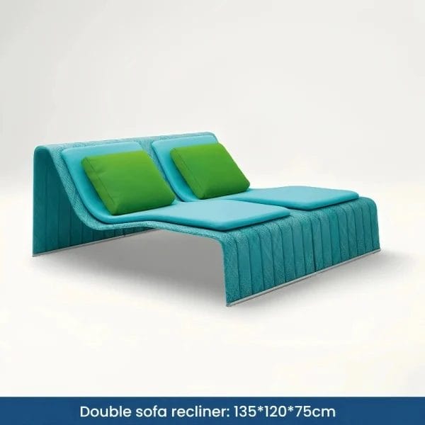 Luxury Woven Double Lounger - Turquoise