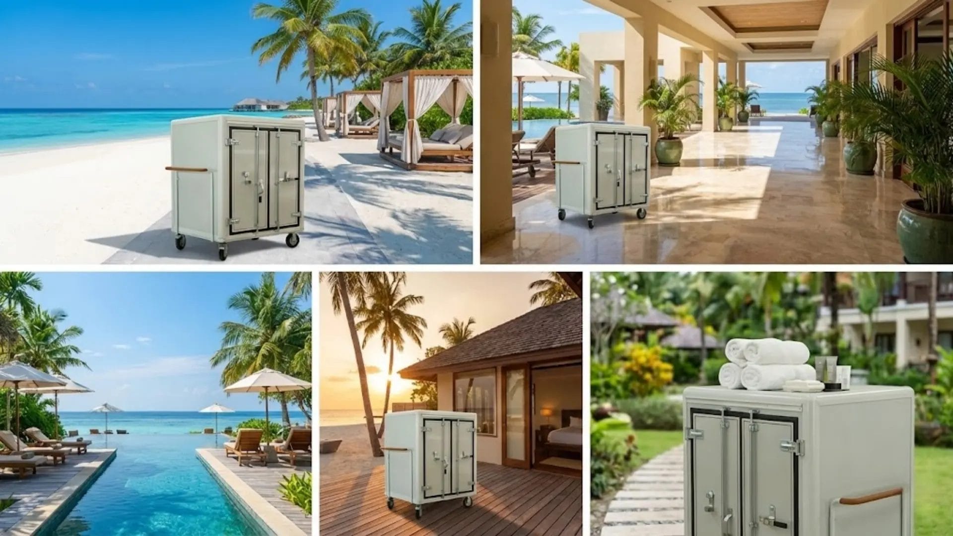 Ergonomic Housekeeping Cart with Anti-Collision Bumpers