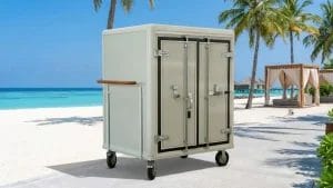 Heavy Duty Hotel Housekeeping Trolley with Reinforced Box Pallet Base