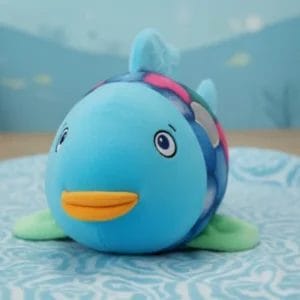 Rainbow Fish plush toy with sparkly scales