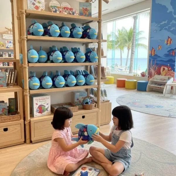 Rainbow Fish plush in resort gift shop