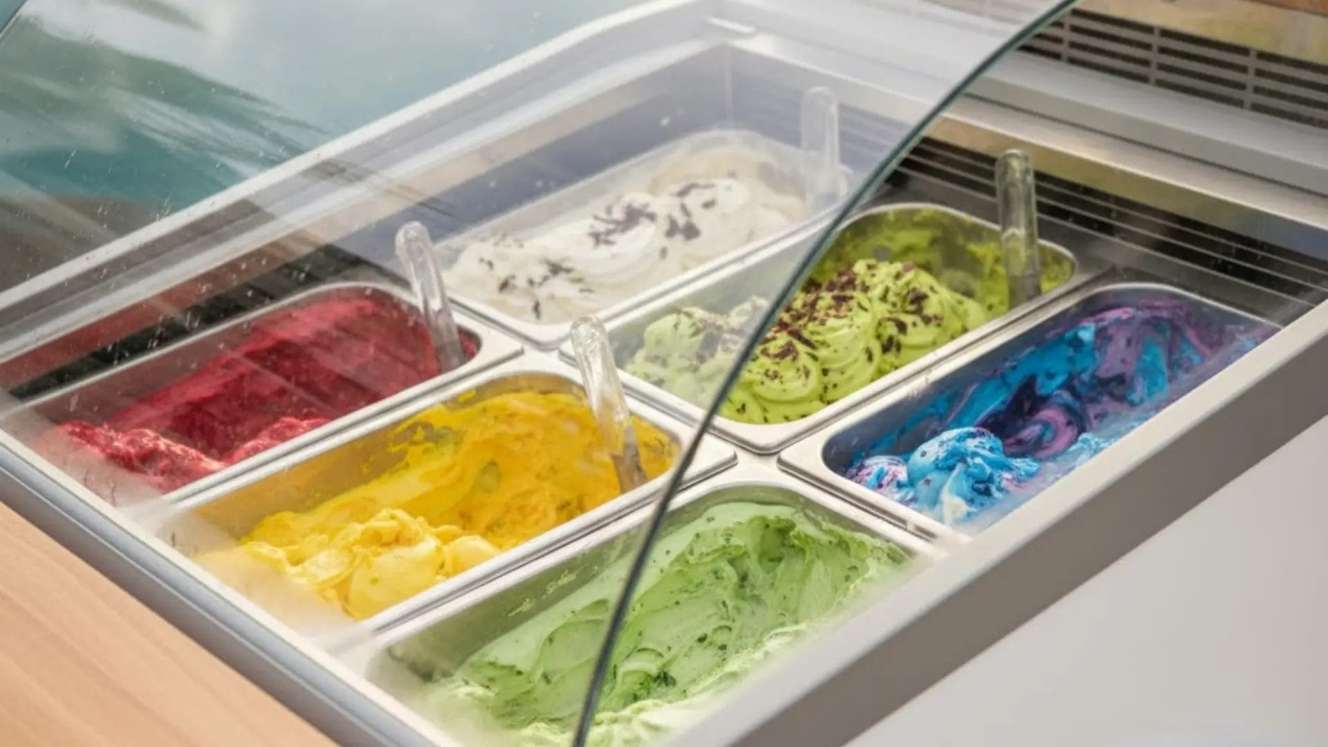 Solar-powered ice cream cart with integrated cooling system designed for eco-conscious luxury hotels.