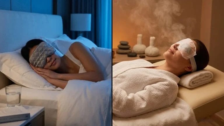 Comparison of weighted eye mask for sleep versus heated eye mask for spa relief in a luxury hotel setting