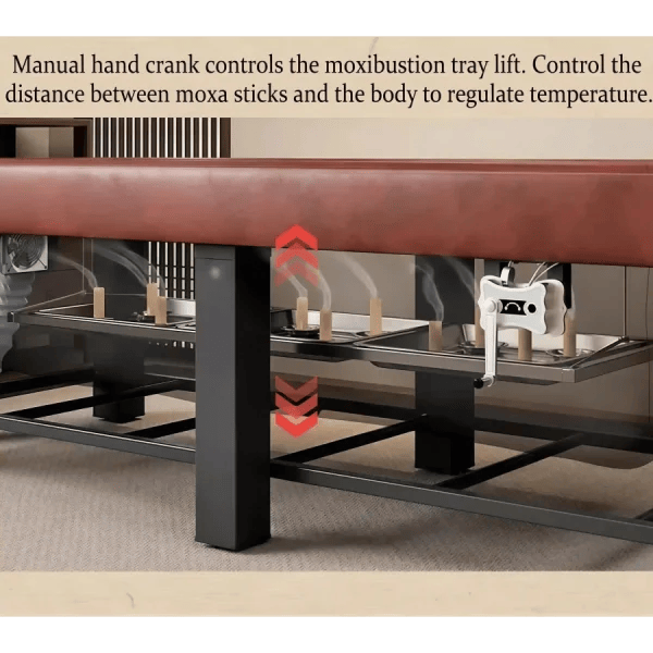Luxury herbal steam spa bed with solid wood frame and jade inlays for professional hotel wellness centers.