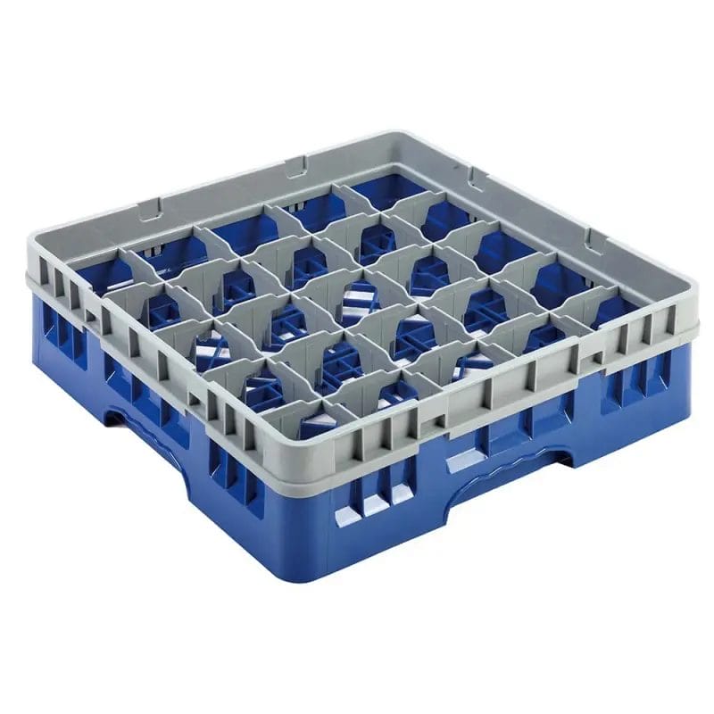 Detail shot of the honeycomb open-wall profile on the side of a Commercial Glass Rack.