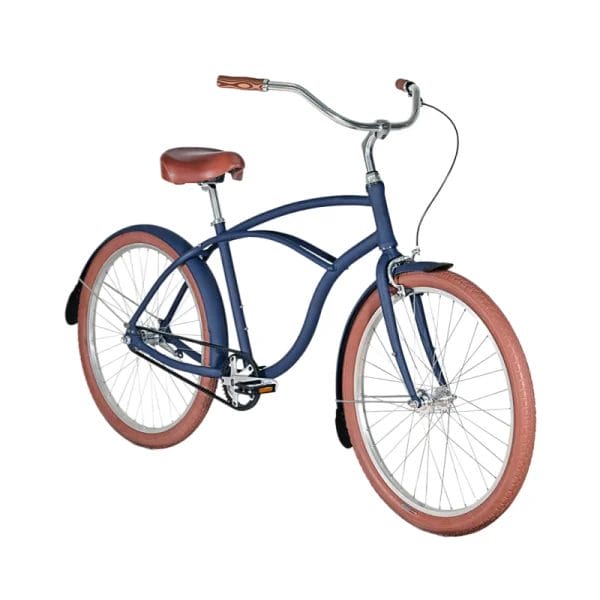 A close-up shot of the high-grade 6061 aluminum alloy frame on our commercial Beach Cruiser Bike.