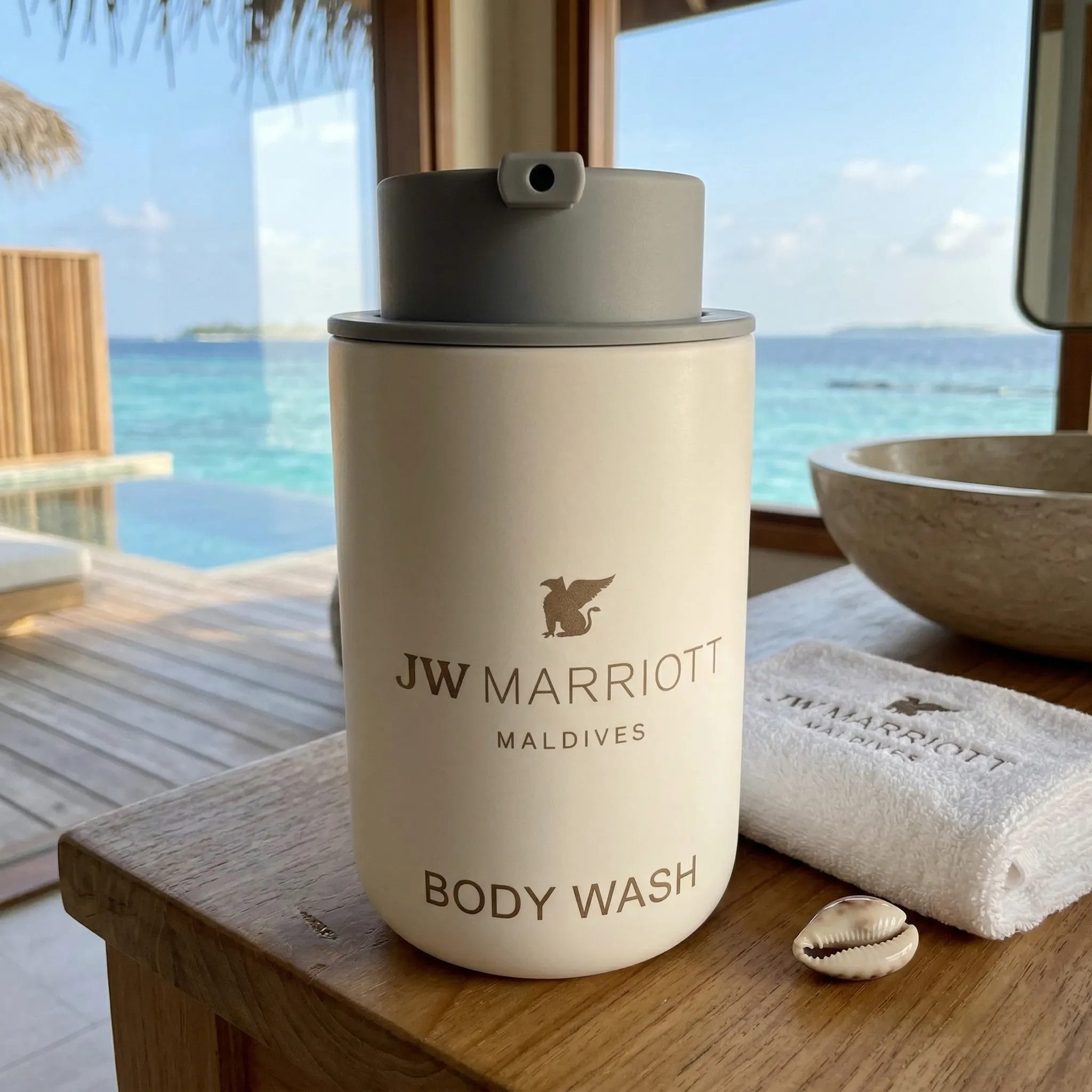 JW Ceramic Shower Gel Body Wash Dispenser Bottle