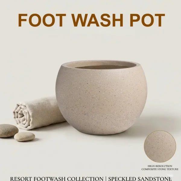 Sustainable Magnesium Oxide Foot Wash Pot Water pots as an alternative to plastic basins.