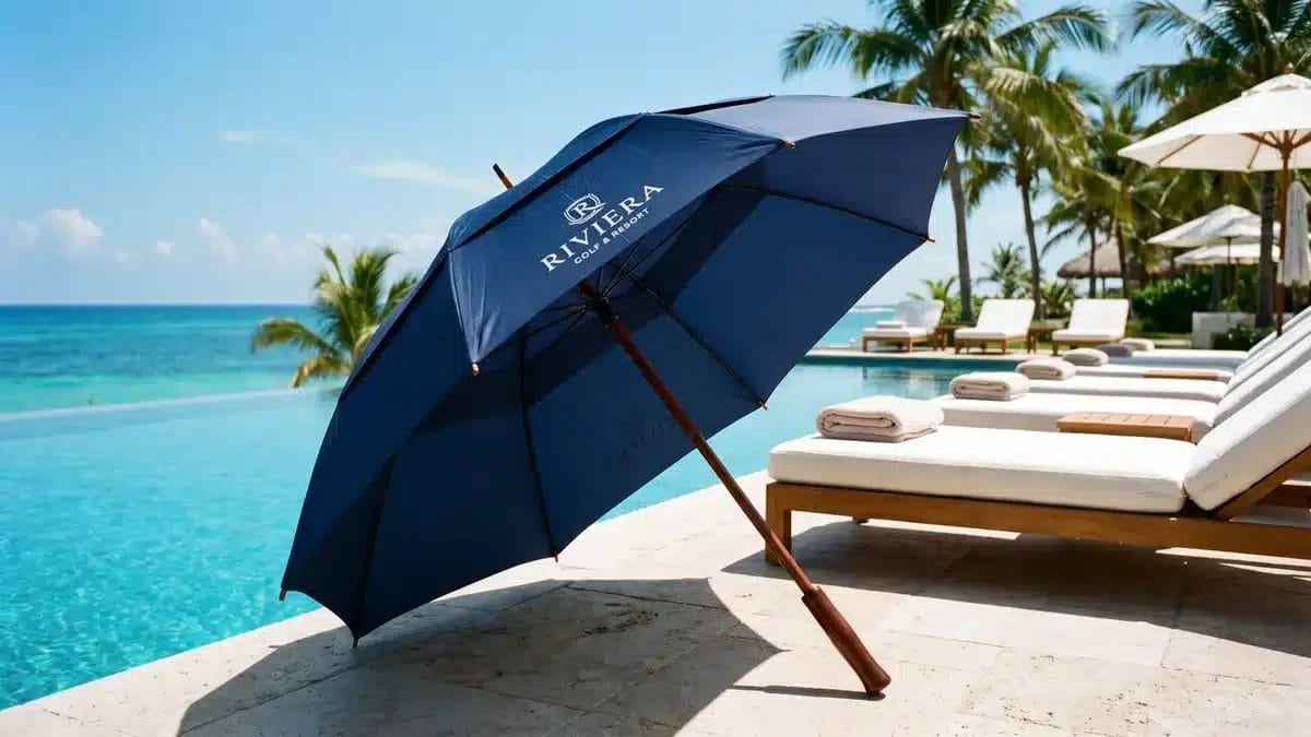 luxury resort golf umbrella outdoor amenities