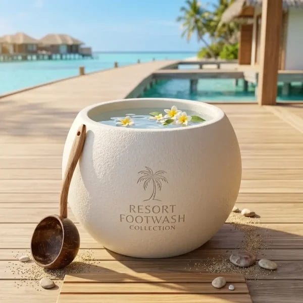 Durable MgO Foot Wash Pot Water pots for luxury resort villa entrances.