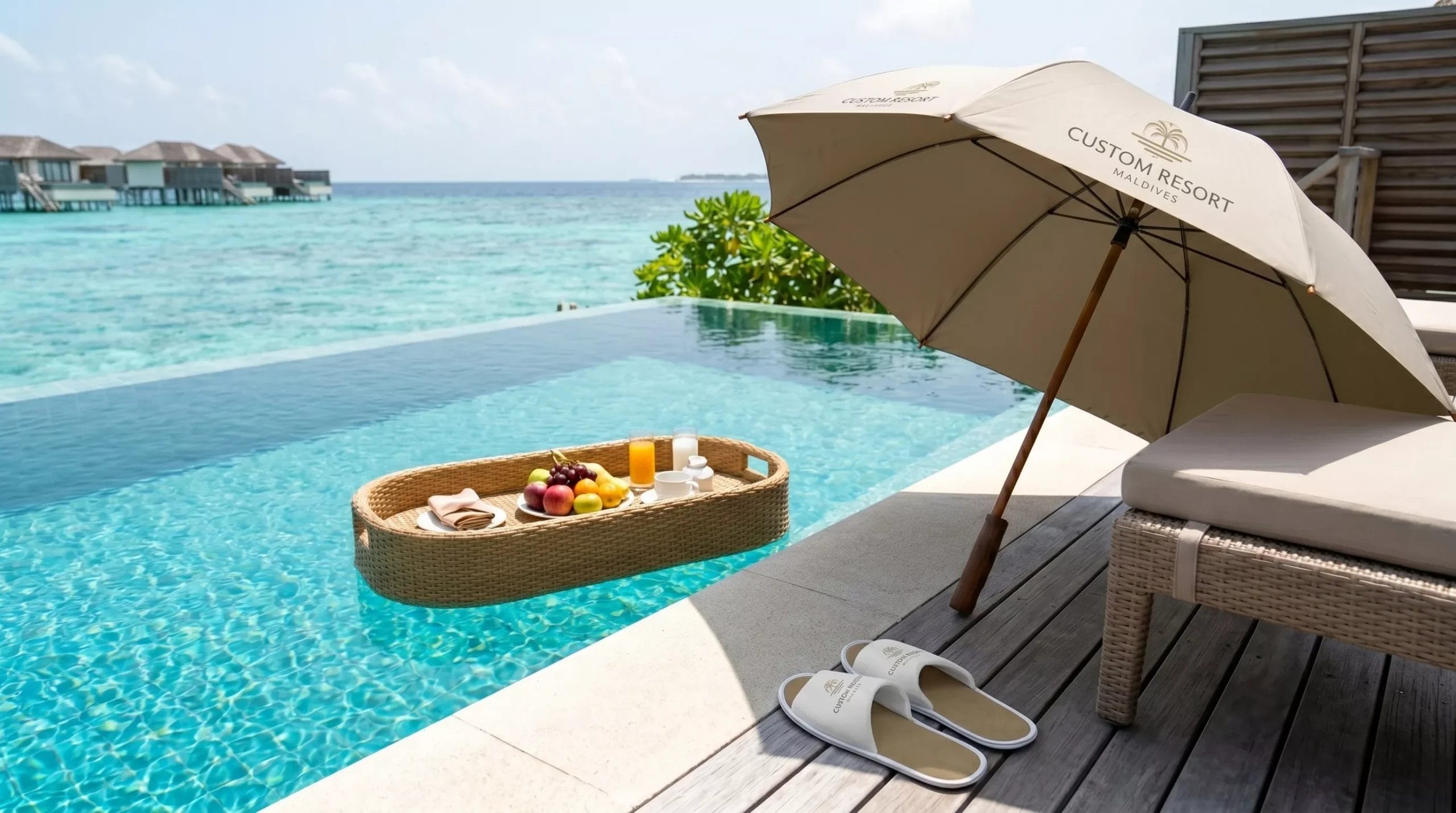 hotel amenities procurement Southeast Asia pool floating tray golf umbrella custom slippers resort 2026