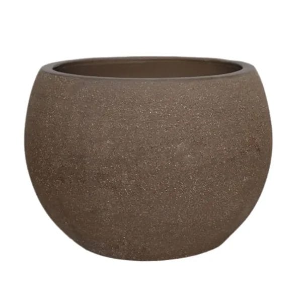 A Foot Wash Pot Water pots exposed to outdoor elements on a tropical resort deck.