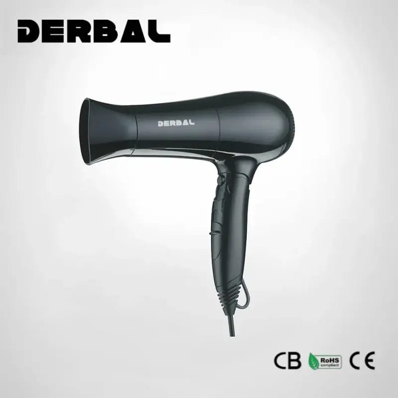 Sleek wall-mounted Hotel Hair Dryer with Spiral Cord in a luxury bathroom.
