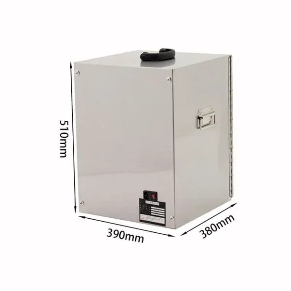Precision temperature dial on an Electric Food Warmer With Trolley.