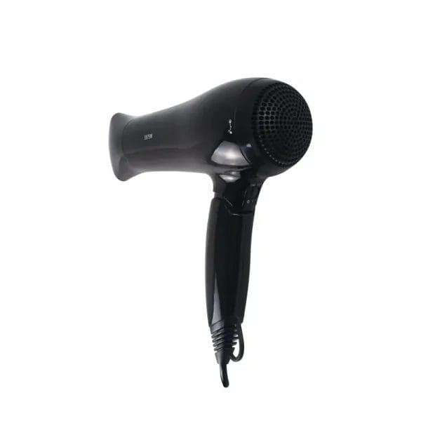 Modern, ergonomic handle design of a professional Hotel Hair Dryer with Spiral Cord.
