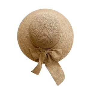 Beach Sun Straw Hat collection displayed in a high-end hotel gift shop.