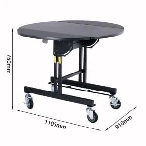 Adjustable stainless steel racks inside an Electric Food Warmer With Trolley.