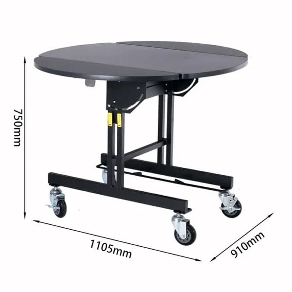 Adjustable stainless steel racks inside an Electric Food Warmer With Trolley.