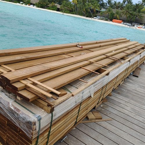 WOODEN FLOORS MATERIAL FOR BEACH HOTEL ROAD